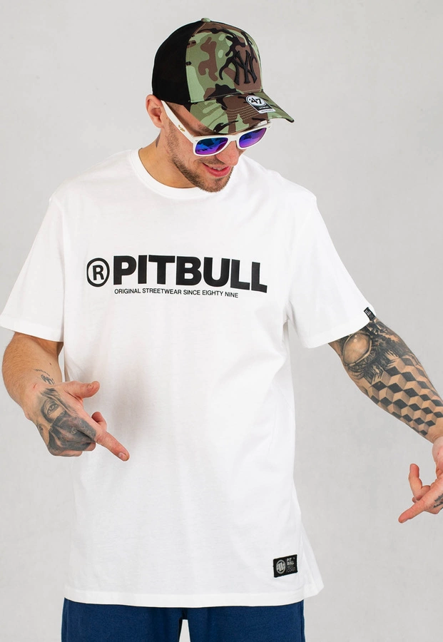 T-shirt Pit Bull R biały