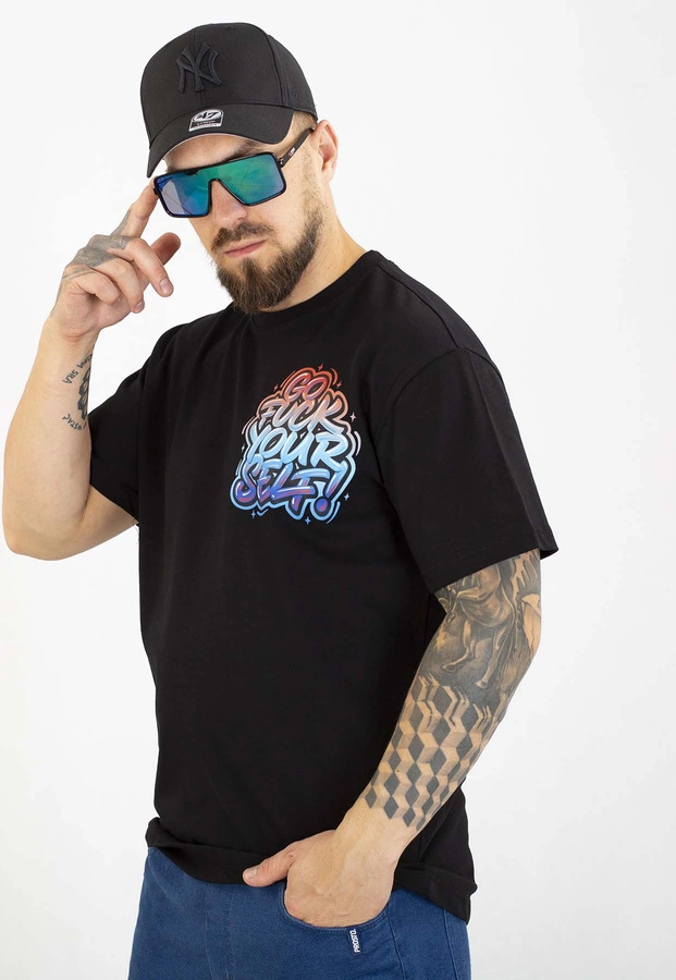T-shirt Motive Go Front czarny