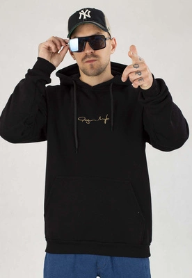 Bluza Ganja Mafia Z Kapturem Podpis Mini Gold czarna