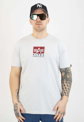 T-shirt Alpha Industries Satin Logo 148513 szary