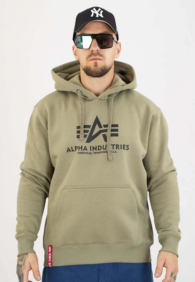 Bluza Alpha Industries Z Kapturem Basic 178312 oliwkowa