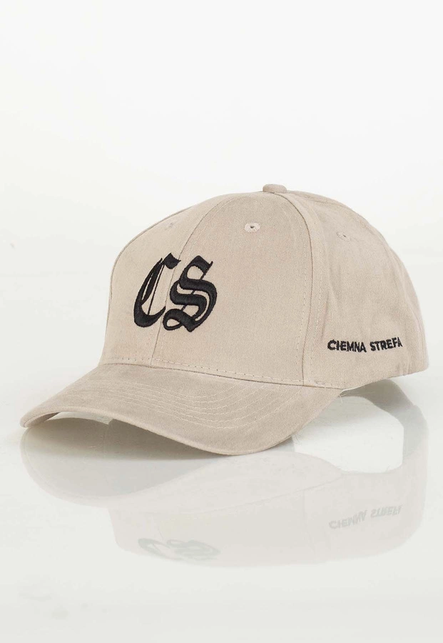 Czapka Snapback Ciemna Strefa CS Gotyk beżowa