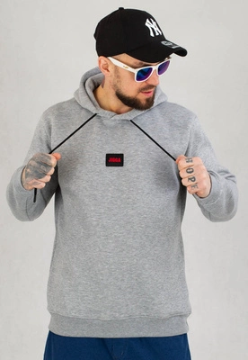Bluza Jigga Wear Z Kapturem Badge szara