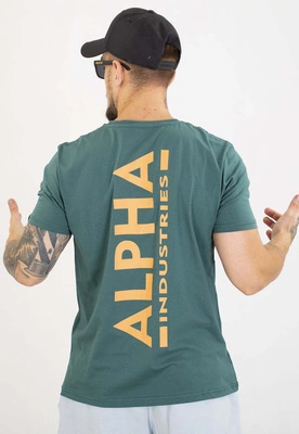 T-shirt Alpha Industries Back Print 128507 zielony