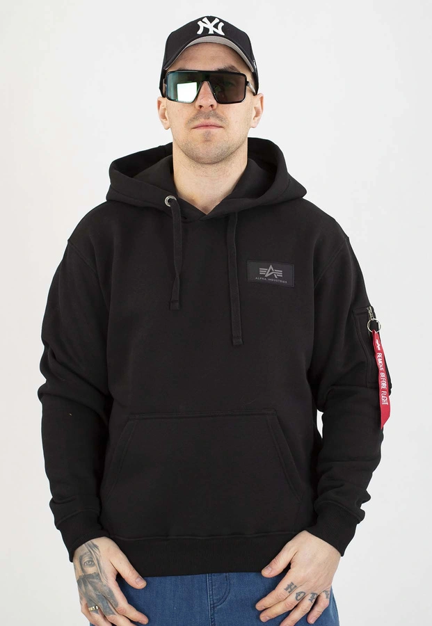 Bluza Alpha Industries Z Kapturem Back Print Mirror Camo 178318MC czarna