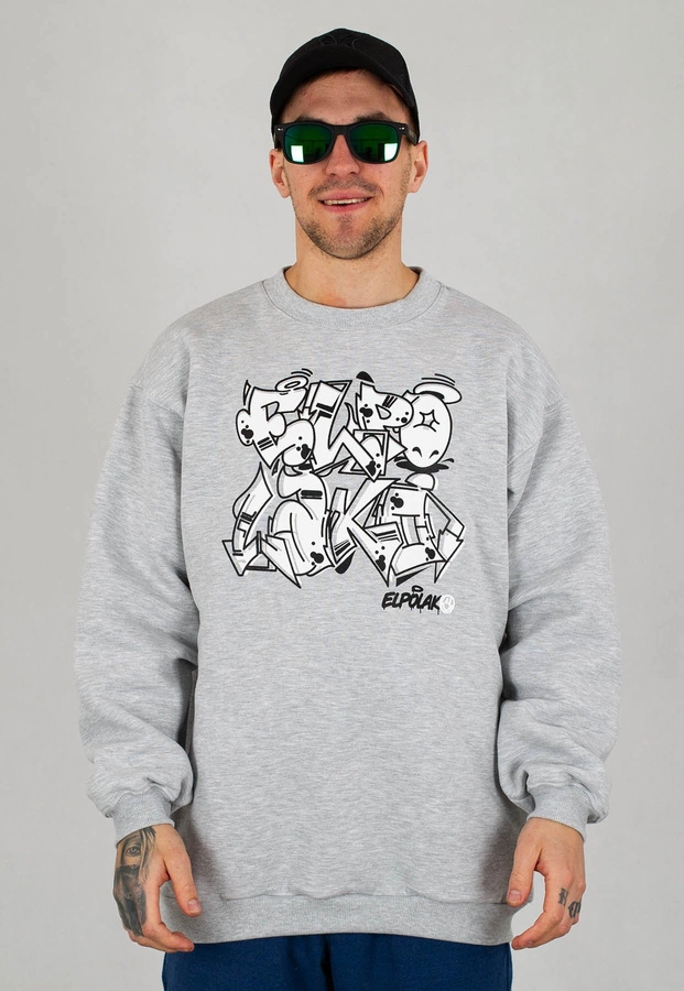 Bluza El Polako Baggy Graffiti szara