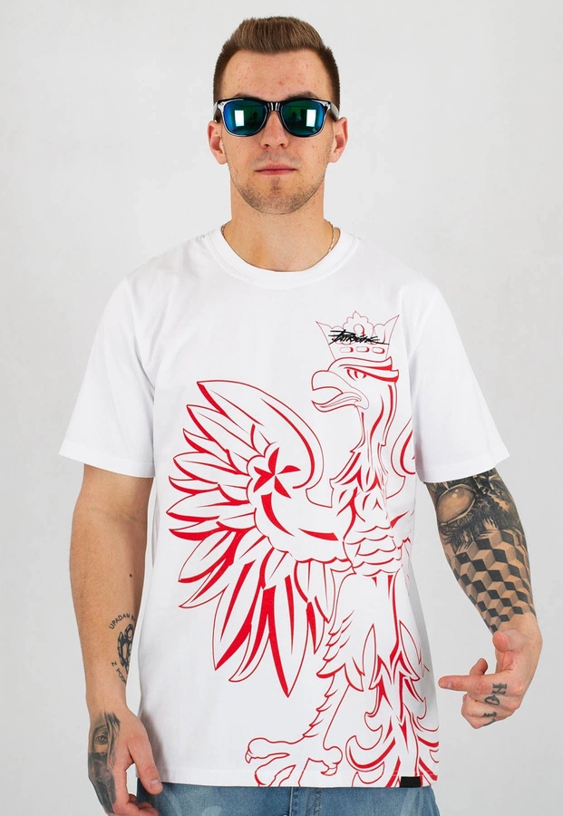 T-shirt Patriotic Eagle Shadow biały