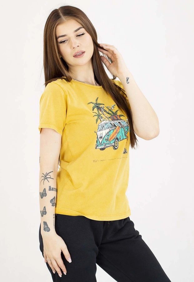T-Shirt Pit Bull Beachbreak 190 washed yellow