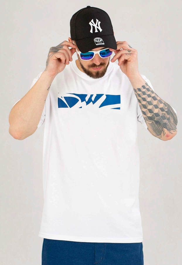 T-shirt Diil Frame biało niebieski