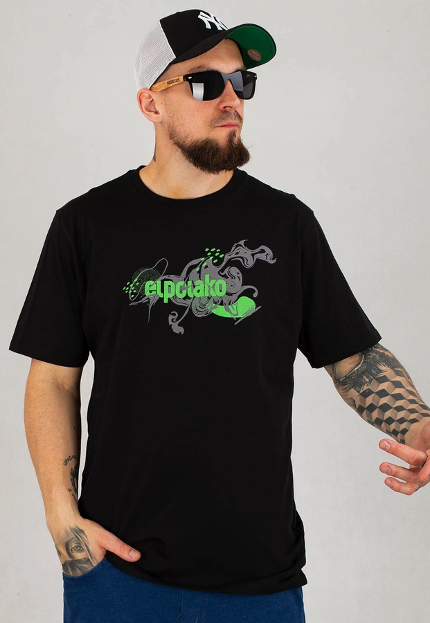 T-shirt El Polako Ep Ink czarny