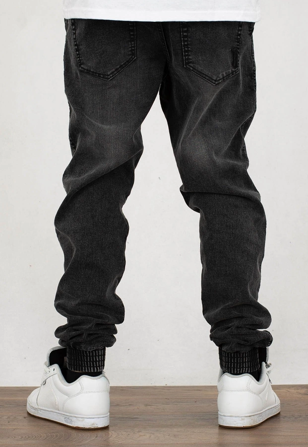 Spodnie B.O.R. Biuro Ochrony Rapu Joggery Fit szare jeans