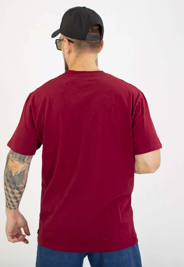 T-shirt Diil Die Splash bordowy
