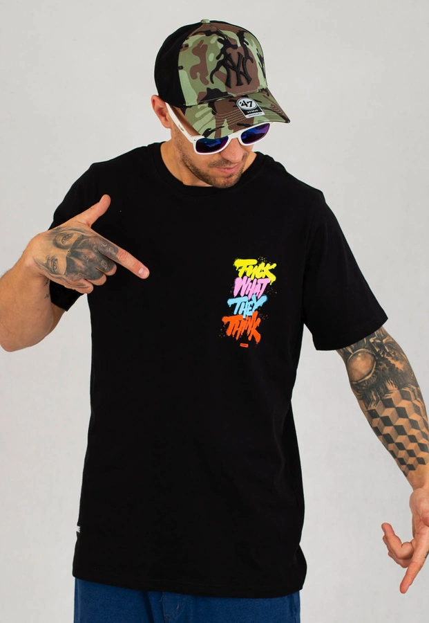 T-shirt Diamante Wear Fuck What They czarny