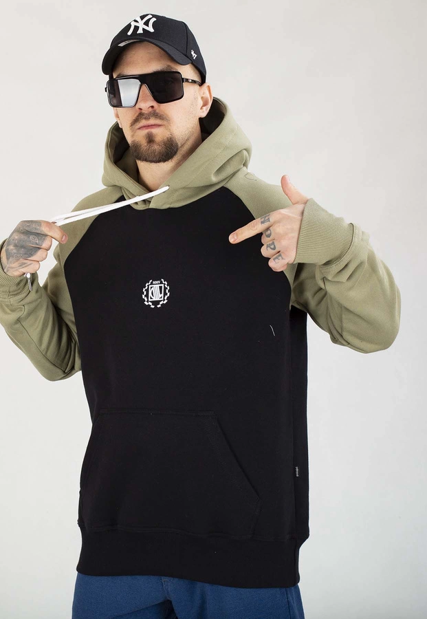 Bluza Diil Z Kapturem Reglan czarno khaki