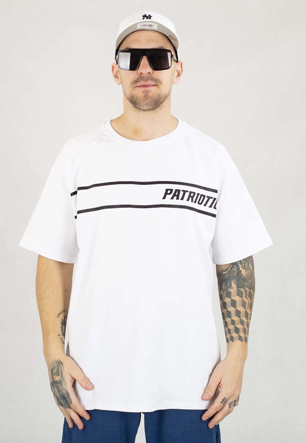T-shirt Patriotic New Collage Line biały