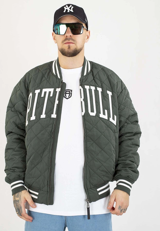 Kurtka Pit Bull Przejściowa Baseball Jupiter dark green