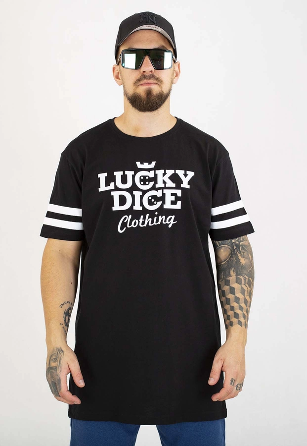 T-shirt Lucky Dice LD Clothing Stripe czarny