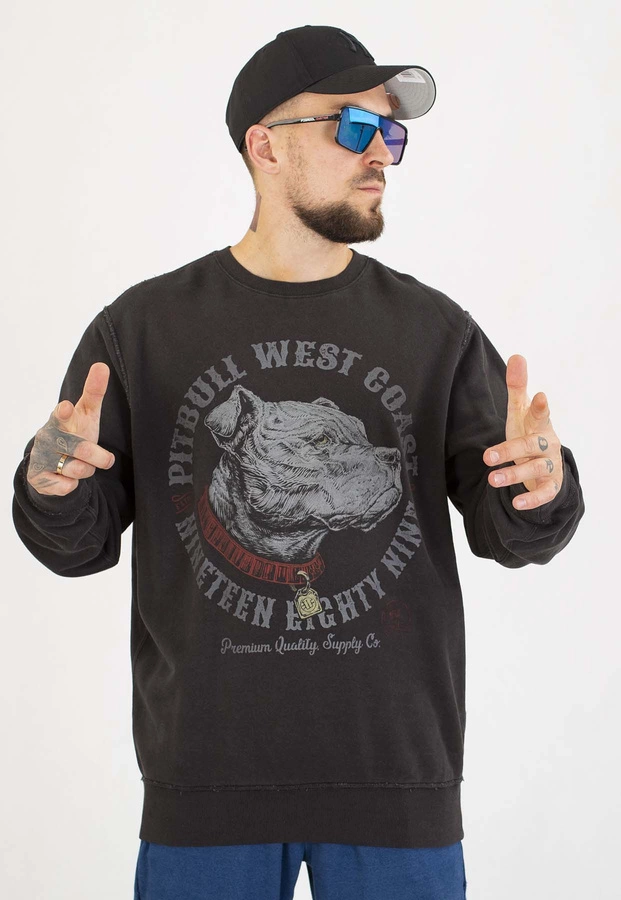 Bluza Pit Bull Bez Kaptura Strenght & Respect washed dark graphite
