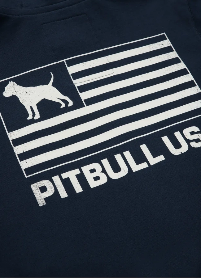 Bluza Pit Bull Z Kapturem Zip Terry Pitbull USA granatowa