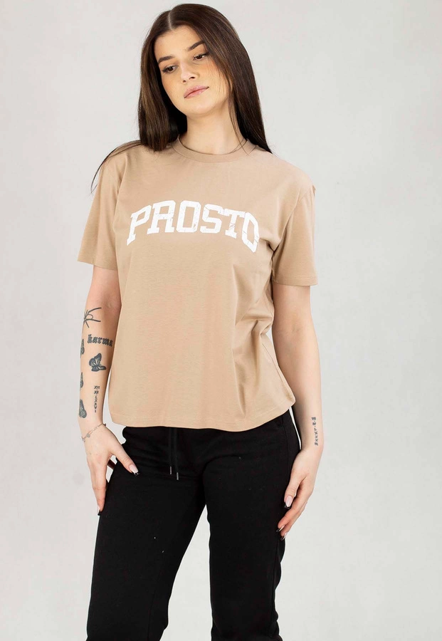 T-shirt Prosto Rule beżowy