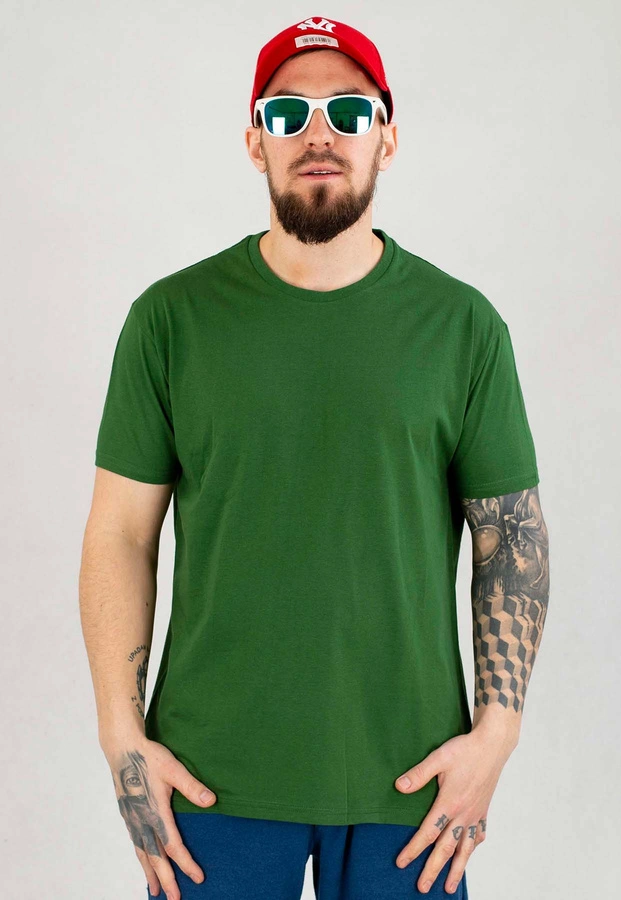 T-shirt Niemaloga Slim 150 Smooth ciemno zielony