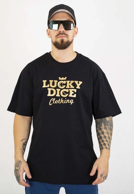 T-shirt Lucky Dice Baggy LD Clothing czarno złoty
