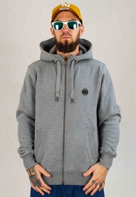 Bluza Pit Bull Z Kapturem Zip Small Logo ciemno szara