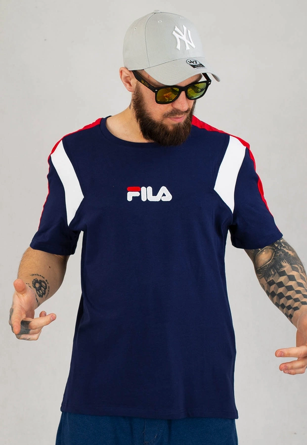 T-shirt Fila Bormio FAM0175 niebieski