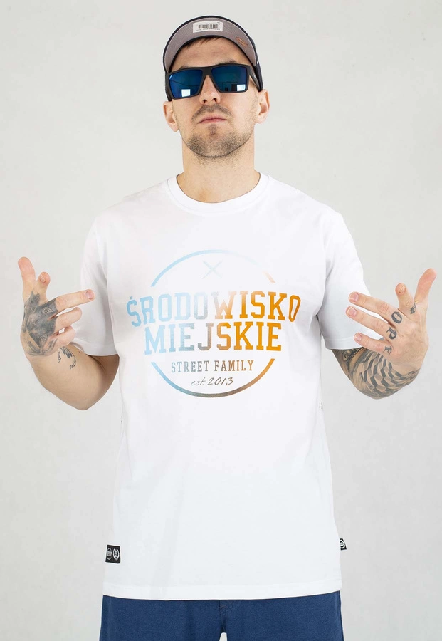 T-shirt Środowisko Miejskie Theme 2.0 biało niebieska