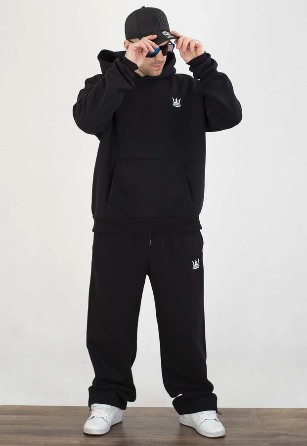 Komplet Dresowy Jigga Wear Oversize Zip Crown czarny