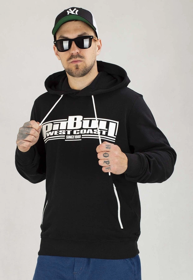 Bluza Pit Bull Z Kapturem Terry Classic Boxing czarna