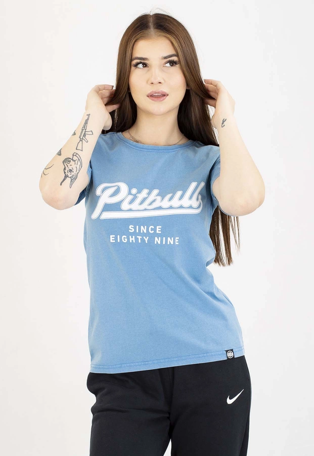 T-Shirt Pit Bull Angel Logo 190 blue