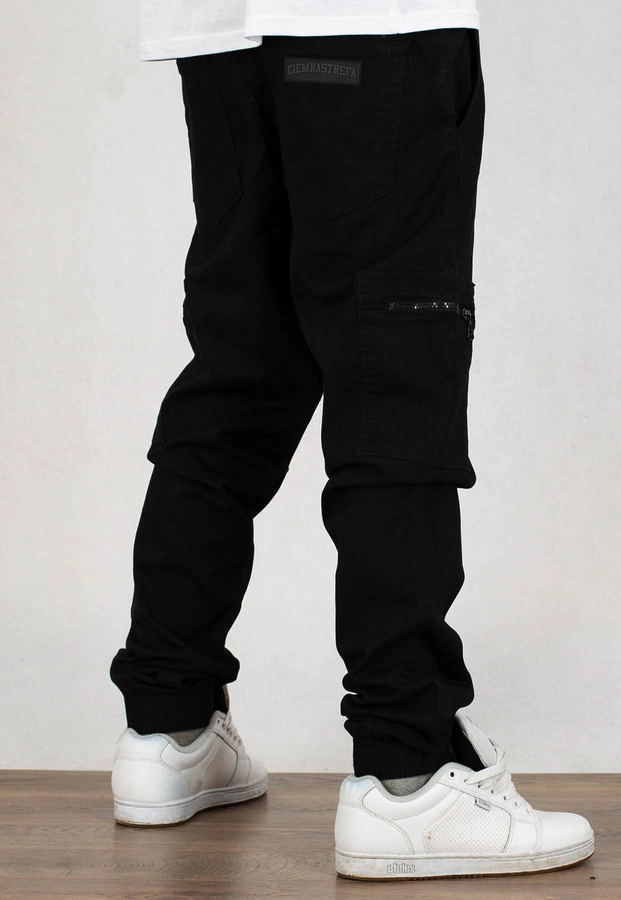 Spodnie Ciemna Strefa Jogger Cargo Gumka czarne