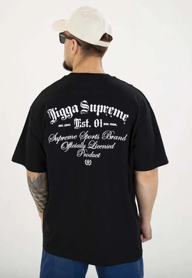 T-shirt Jigga Wear Oversize Gothic czarny