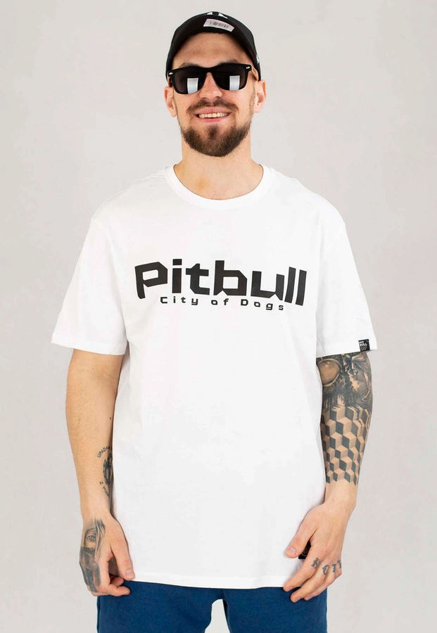 T-shirt Pit Bull City Of Dogs biały