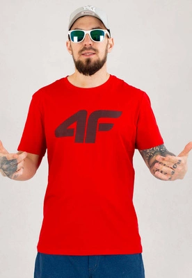 T-shirt 4F Regular M1155 czerwony