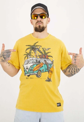 T-shirt Pit Bull Open Beach 190 washed yellow
