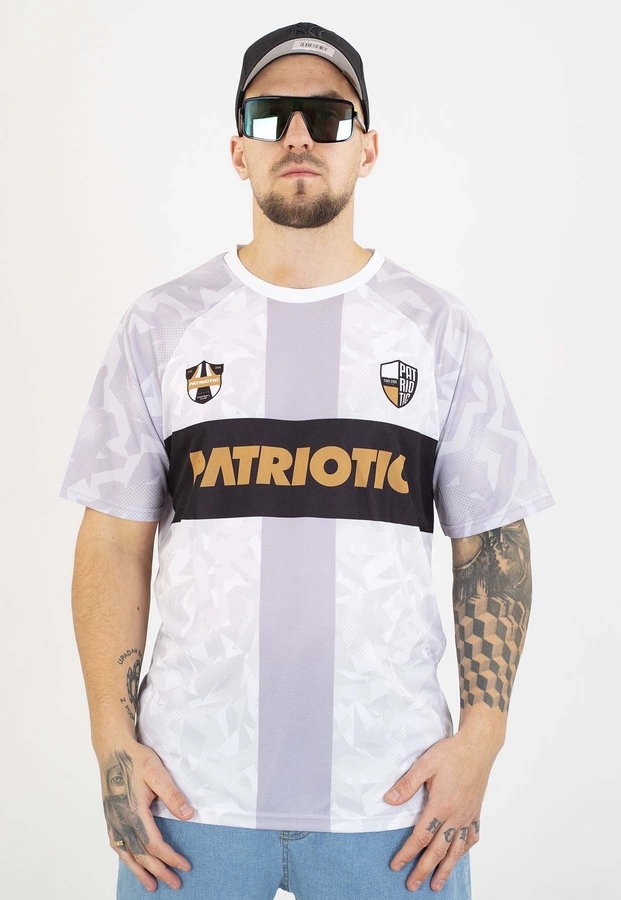 T-shirt Patriotic Football Gold biały