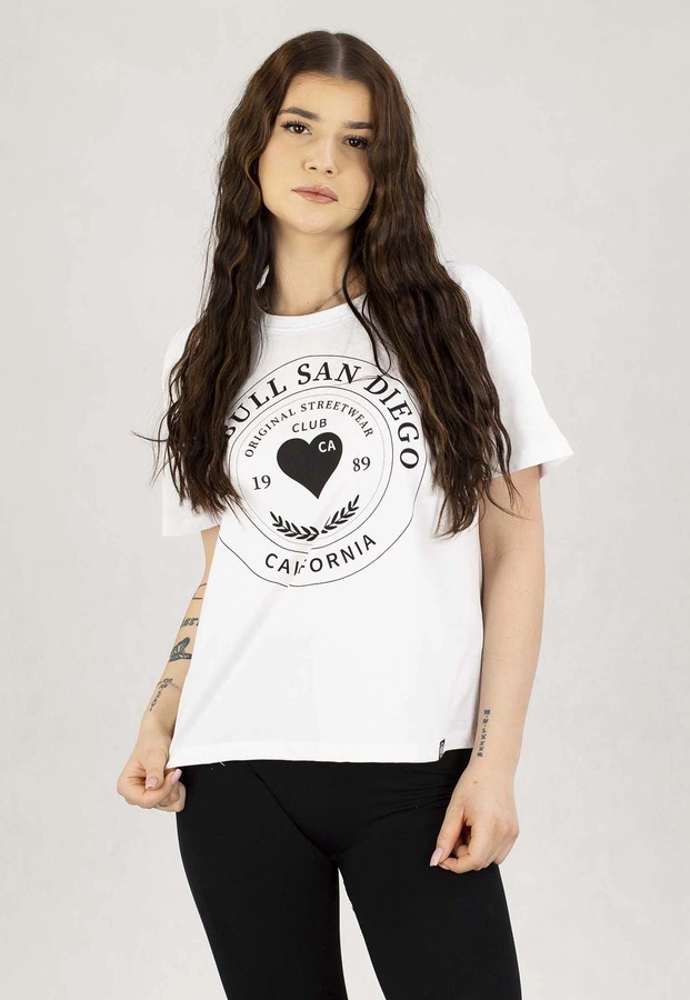 T-Shirt Pit Bull Oversize Heartie biały