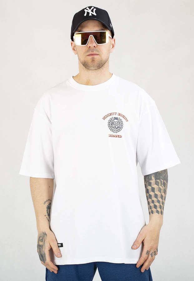 T-shirt Mass Stamp biały