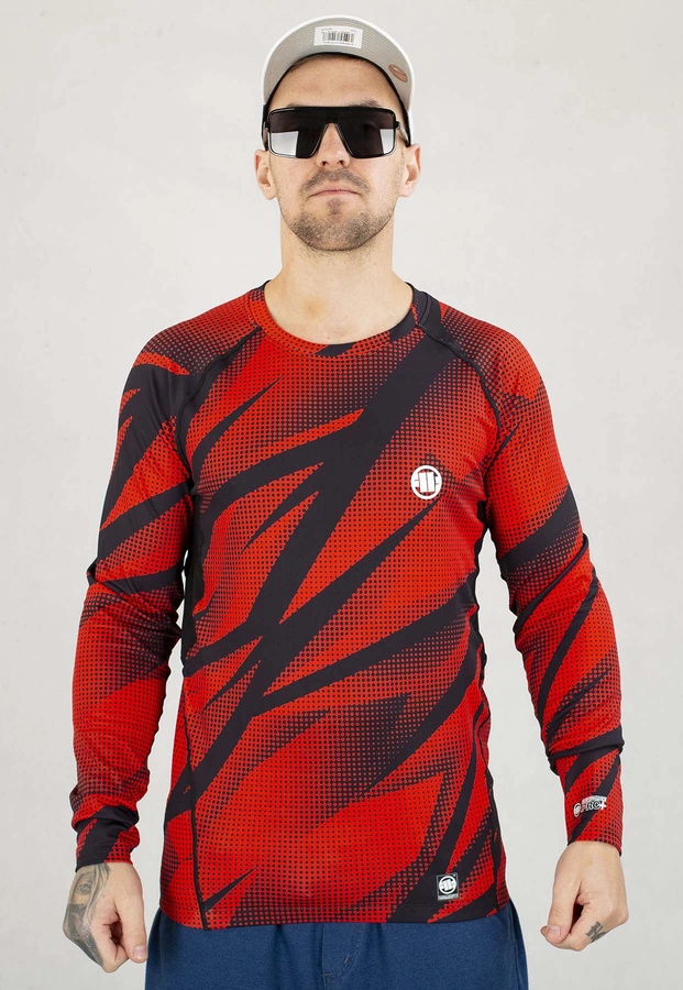 Longsleeve Pit Bull Sportowy Rashguard Dot Camo II czerwony