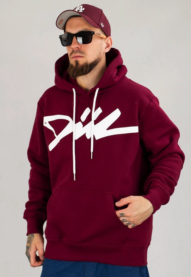 Bluza Diil Hoodie Disco bordowa