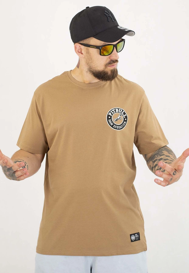 T-shirt Pit Bull San Diego Ca Black 170 coyote brown
