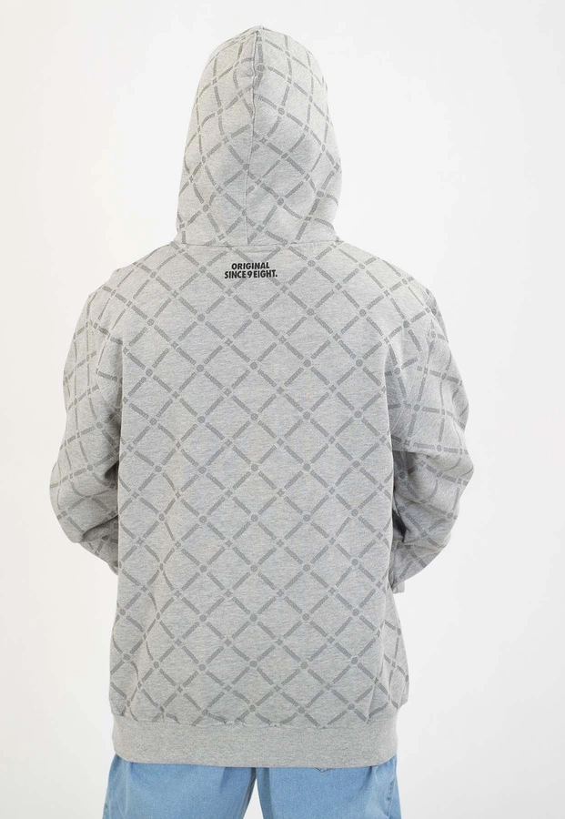 Bluza Mass Z Kapturem Monogram szara