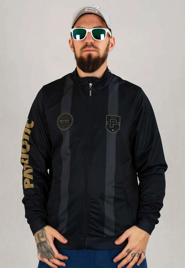 Bluza Patriotic Bez Kaptura Zip Football Gold czarna