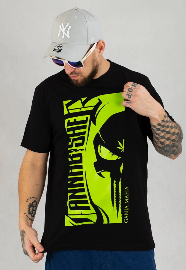 T-shirt Ganja Mafia Cannabisher czarny