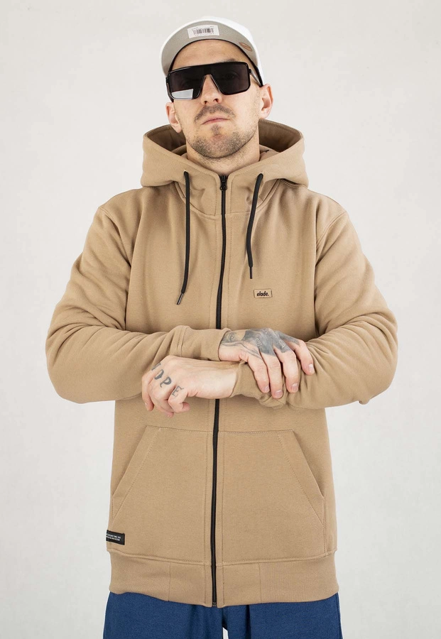 Bluza Elade Zip Z Kapturem Patch beżowa