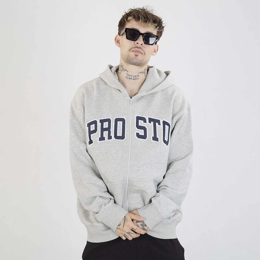 Bluza Prosto Z kapturem ZIP Axel szara