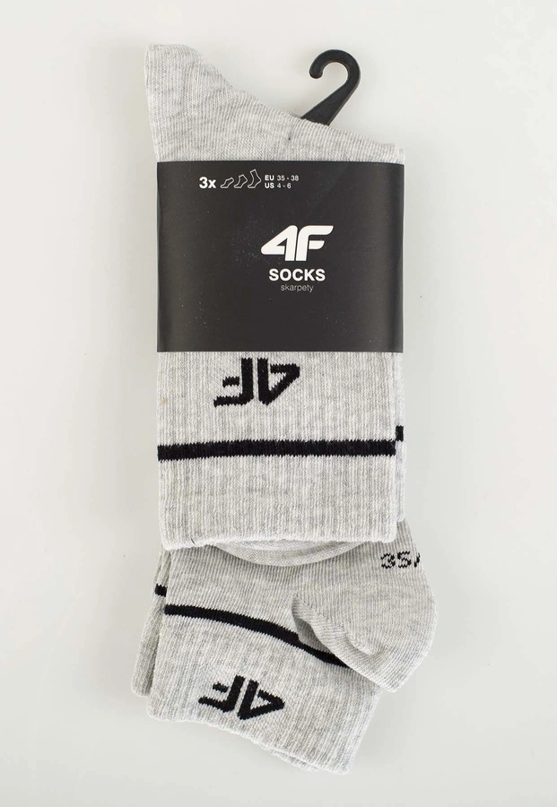 Skiety 4F U449 Unisex 3Pak szare