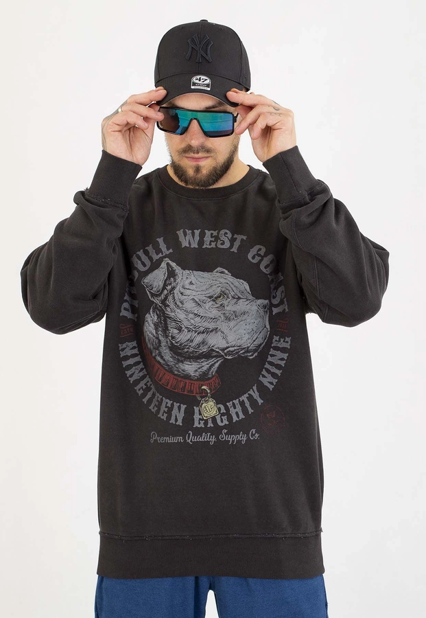 Bluza Pit Bull Bez Kaptura Strenght & Respect washed dark graphite